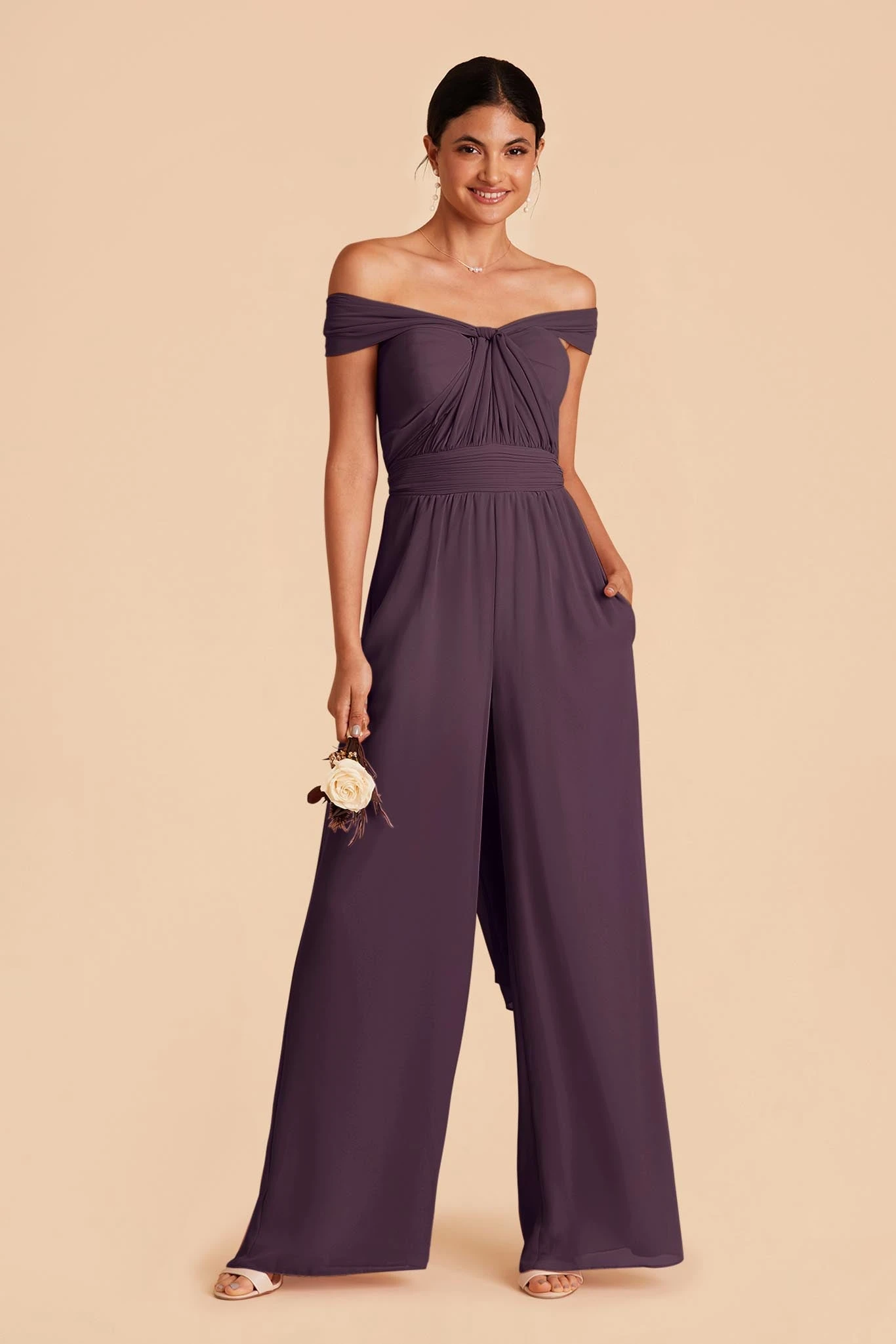 Gigi Convertible Jumpsuit - Plum 7 Gigi Convertible Jumpsuit - Plum - Image 5