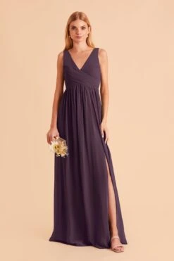 Laurie Empire Dress - Plum -Wedding Dress Store plum laurie convertible slit bridesmaid dress 01 e761c4c1 f102 43af a77e 416d89de76be