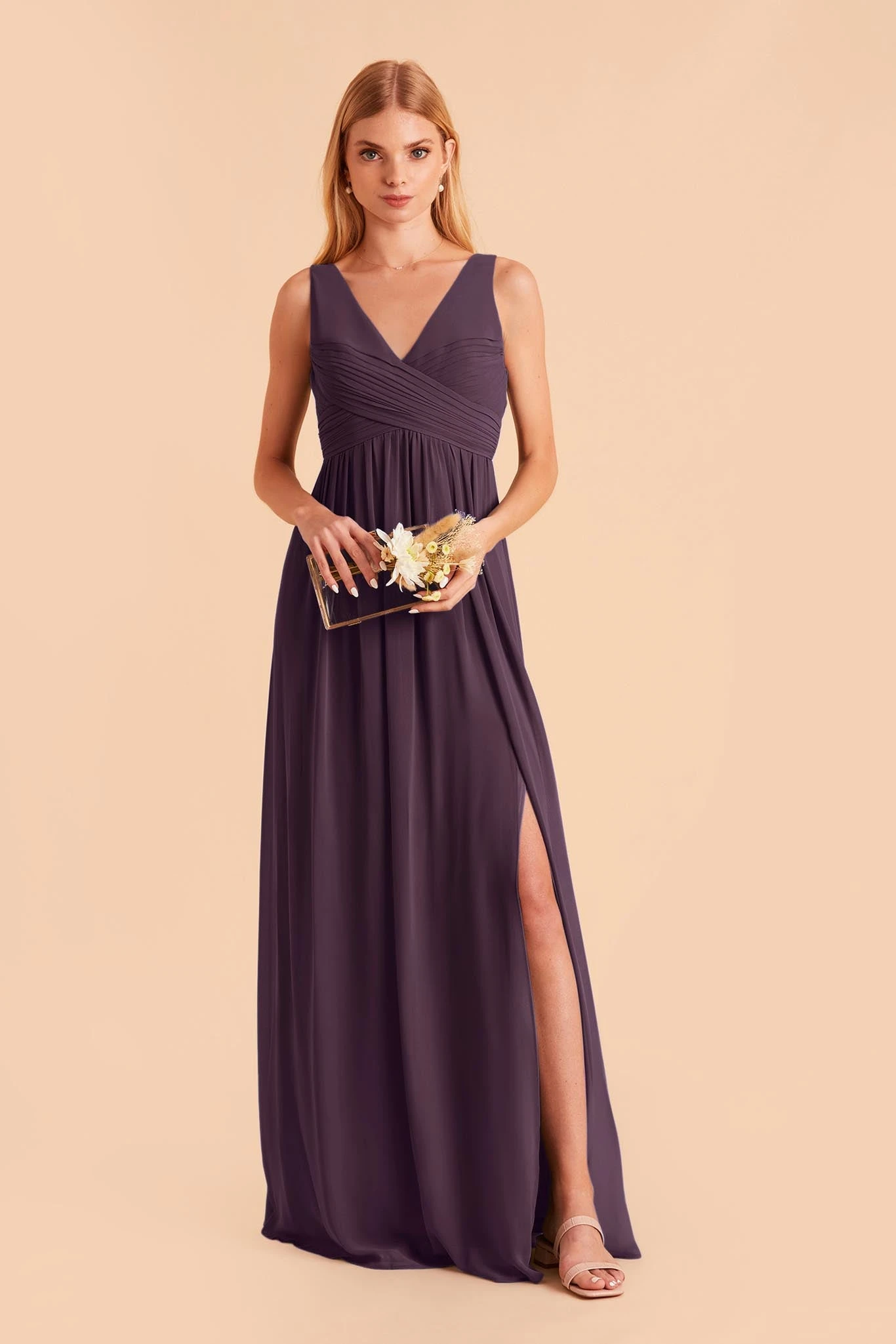 Laurie Empire Dress - Plum 7 Laurie Empire Dress - Plum - Image 5