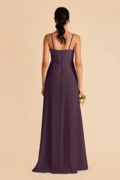 Winnie Convertible Chiffon Dress - Plum -Wedding Dress Store plum winnie convertible slit bridesmaid dress 04 1f0469f7 e74c 4e76 863f 890845b79c14