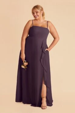 Winnie Convertible Chiffon Dress - Plum -Wedding Dress Store plum winnie convertible slit plus size bridesmaid dress 02 8c12f693 6bb4 456f a67f 97d4783f12ff