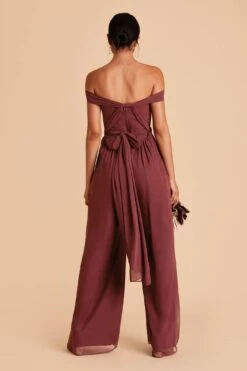 Gigi Convertible Jumpsuit - Rosewood -Wedding Dress Store rosewood gigi convertible bridesmaid jumpsuit 03