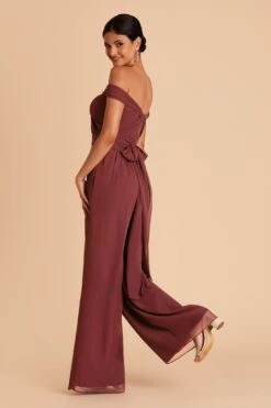 Gigi Convertible Jumpsuit - Rosewood -Wedding Dress Store rosewood gigi convertible bridesmaid jumpsuit 04