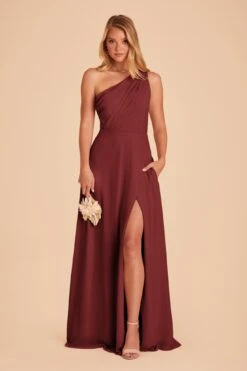 Kira Dress - Rosewood -Wedding Dress Store rosewood kira slit bridesmaid dress 03