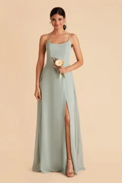 Amy Chiffon Dress - Sage 18 Amy Chiffon Dress - Sage -Wedding Dress Store sage amy bridesmaid dress 03