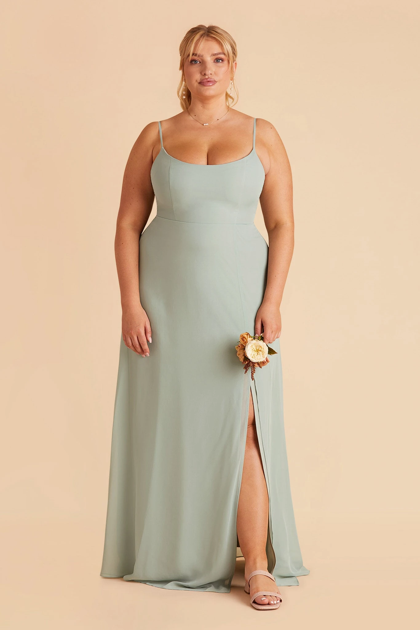 Amy Chiffon Dress - Sage 13 Amy Chiffon Dress - Sage - Image 11