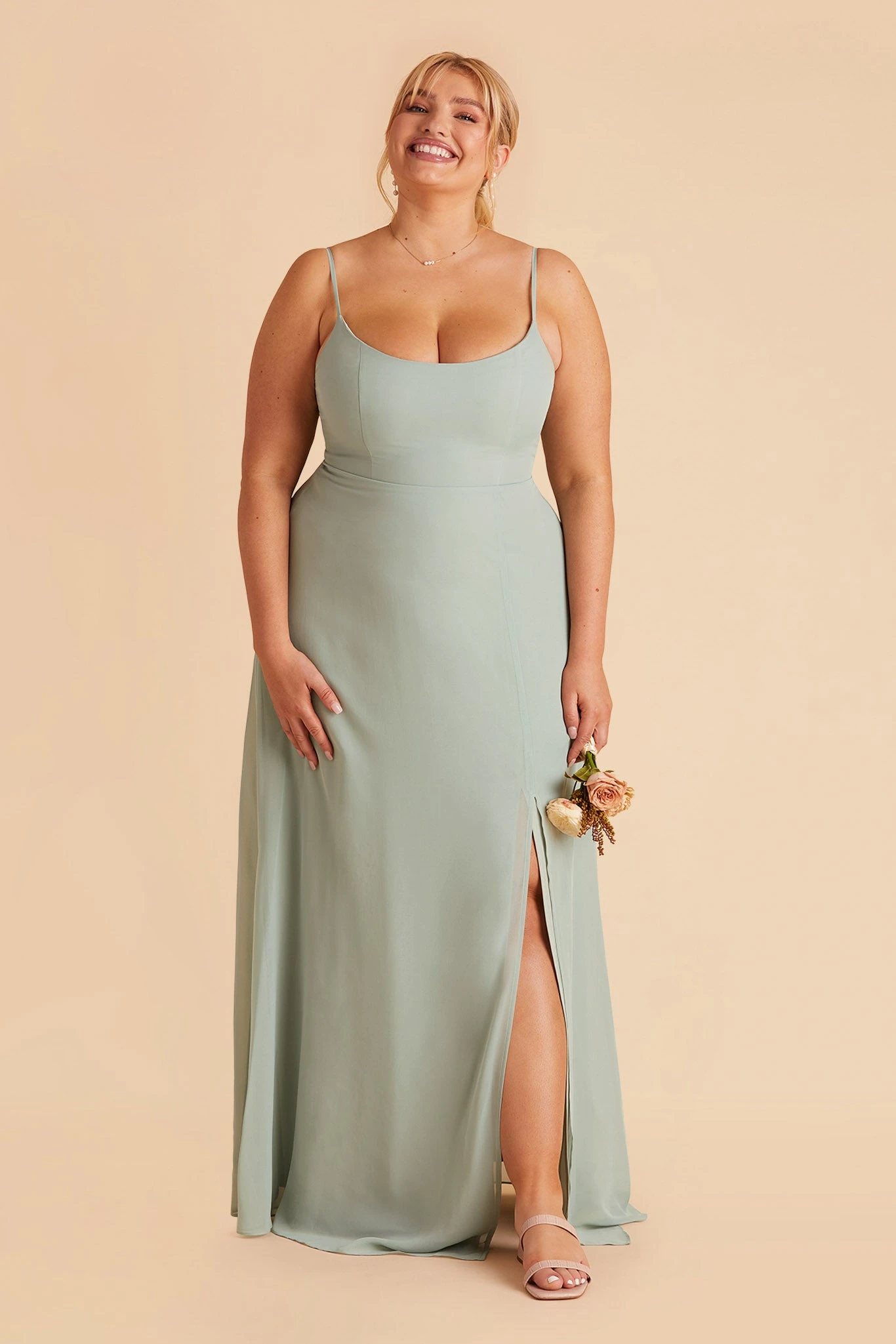 Amy Chiffon Dress - Sage 12 Amy Chiffon Dress - Sage - Image 10