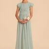 Celine Junior Dress - Sage 1 Celine Junior Dress - Sage -Wedding Dress Store sage celine junior bridesmaid dress 02