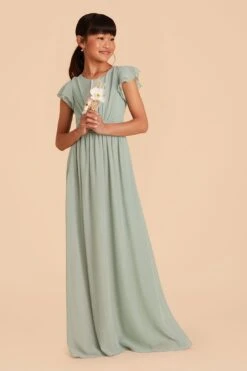 Celine Junior Dress - Sage -Wedding Dress Store sage celine junior bridesmaid dress 05