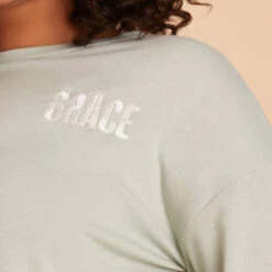 Crew Neck Sweatshirt - Sage -Wedding Dress Store sage crewneck plus size loungewear 03 111237bf 9f4c 4b5b ba09 38c8a118c4a6