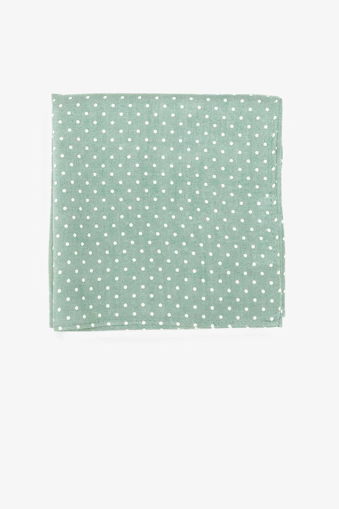 Didi Pocket Square - Sage Dot 3 Didi Pocket Square - Sage Dot
