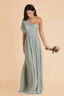 Grace Convertible Dress - Sage -Wedding Dress Store sage grace convertible chiffon bridesmaid dress 02