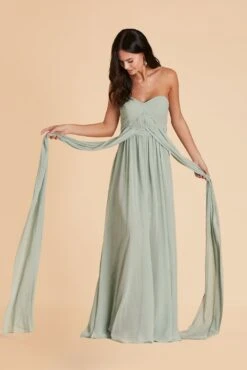 Grace Convertible Dress - Sage -Wedding Dress Store sage grace convertible chiffon bridesmaid dress 06