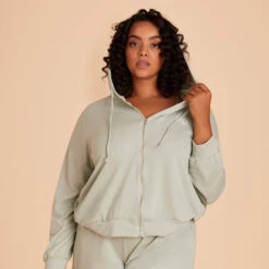 Wedding Dress Store 19 Zip Up Hoodie - Sage