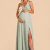 Laurie Empire Dress - Sage -Wedding Dress Store sage laurie convertible bridesmaid dress 01
