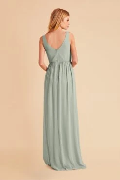 Laurie Empire Dress - Sage -Wedding Dress Store sage laurie maternity chiffon bridesmaid dress 07
