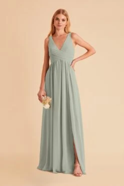 Laurie Empire Dress - Sage -Wedding Dress Store sage laurie maternity chiffon bridesmaid dress 09