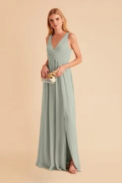 Laurie Empire Dress - Sage -Wedding Dress Store sage laurie maternity chiffon bridesmaid dress 10