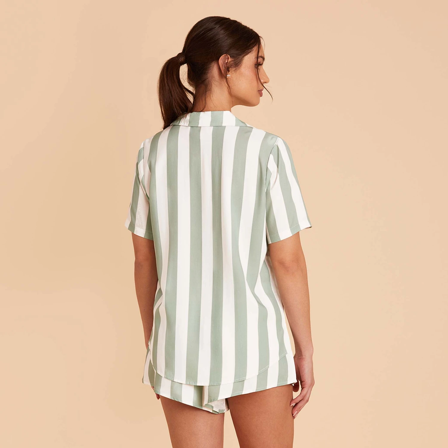 Eddie Pajama Set - Sage Stripe 11 Eddie Pajama Set - Sage Stripe - Image 9