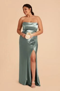 Mia Shiny Satin Convertible Dress - Sea Glass 25 Mia Shiny Satin Convertible Dress - Sea Glass -Wedding Dress Store sea glass mia plus size convertible satin bridesmaid dress 04 8c8c22ca d636 4f16 85cf df441508dd0a