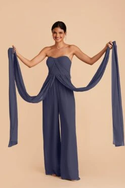 Gigi Convertible Jumpsuit - Slate Blue -Wedding Dress Store slate blue gigi convertible bridesmaid jumpsuit 02 ebe0f310 0177 449a aa7b cb7013b795d9