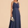 Janie Convertible Junior Dress - Slate Blue -Wedding Dress Store slate blue janie convertible junior bridesmaid dress 03
