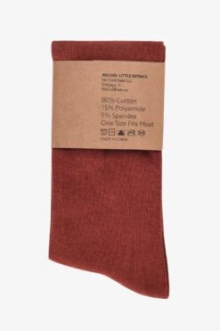 Solid Groomsmen Socks By No Cold Feet - Burnt Orange -Wedding Dress Store solid burnt orange groomsmen socks no cold feet 04