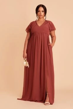 Hannah Empire Dress - Spice -Wedding Dress Store spice hannah plus size bridesmaid dress 02