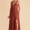 Laurie Empire Dress - Spice -Wedding Dress Store spice laurie slit bridesmaid dress 01