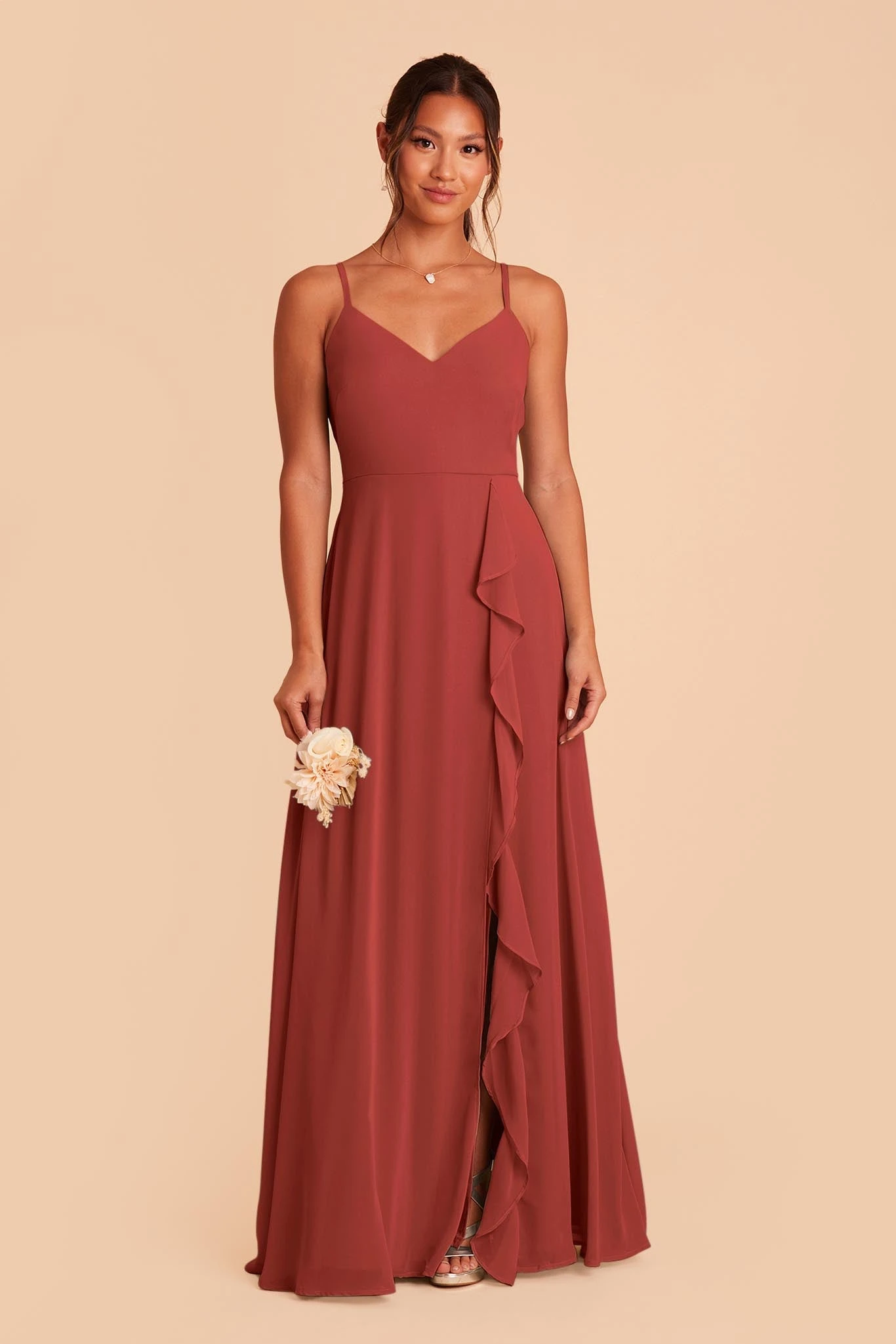 Theresa Chiffon Dress - Spice 3 Theresa Chiffon Dress - Spice
