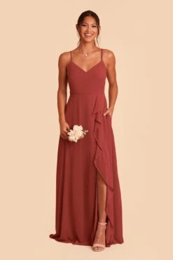 Theresa Chiffon Dress - Spice 12 Theresa Chiffon Dress - Spice -Wedding Dress Store spice theresa convertible slit bridesmaid dress 03
