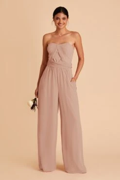 Gigi Convertible Jumpsuit - Taupe