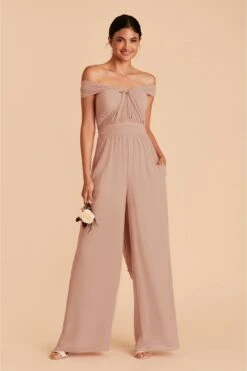 Gigi Convertible Jumpsuit - Taupe 13 Gigi Convertible Jumpsuit - Taupe -Wedding Dress Store taupe gigi convertible bridesmaid jumpsuit 03