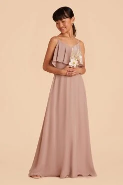 Wedding Dress Store -Wedding Dress Store taupe janie convertible junior bridesmaid dress 06