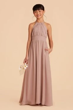 Sienna Junior Dress - Taupe 10 Sienna Junior Dress - Taupe -Wedding Dress Store taupe sienna junior bridesmaid dress 03
