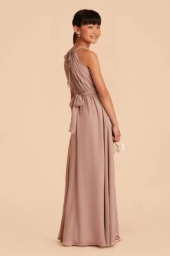Sienna Junior Dress - Taupe 11 Sienna Junior Dress - Taupe -Wedding Dress Store taupe sienna junior bridesmaid dress 05