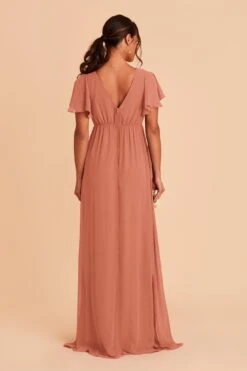 Hannah Empire Dress - Terracotta -Wedding Dress Store terracotta hannah bridesmaid dress 04