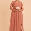 Hannah Empire Dress - Terracotta -Wedding Dress Store terracotta hannah plus size bridesmaid dress 01
