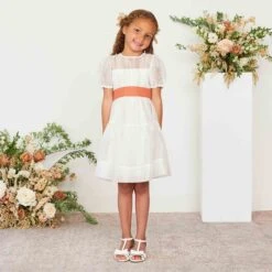 Liz Flower Girl Sash - Terracotta 12 Liz Flower Girl Sash - Terracotta -Wedding Dress Store terracotta liz flower girl sash 01 ffe888aa a557 4f16 9b71 375bf899bab5