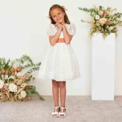 Liz Flower Girl Sash - Terracotta 14 Liz Flower Girl Sash - Terracotta -Wedding Dress Store terracotta liz flower girl sash 04