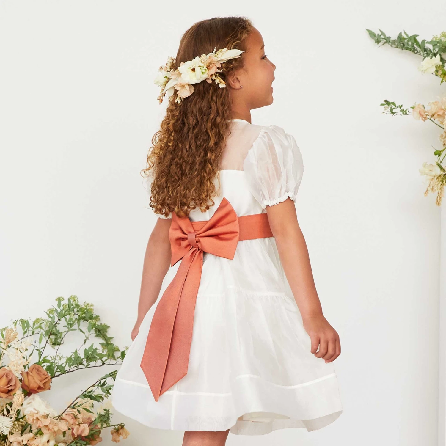Liz Flower Girl Sash - Terracotta 4 Liz Flower Girl Sash - Terracotta - Image 2