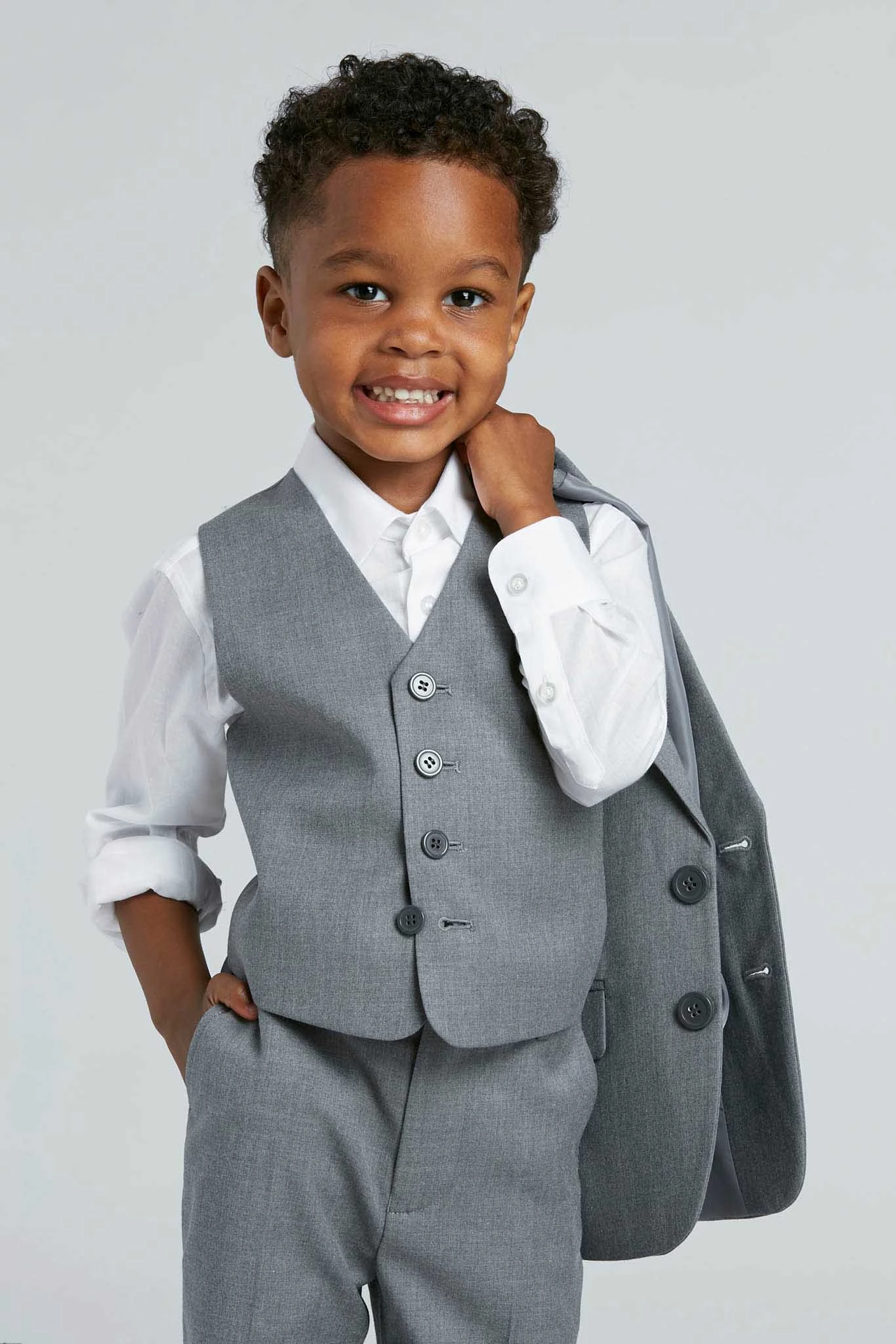 Textured Gray Kids Suit By SuitShop 3 Textured Gray Kids Suit By SuitShop