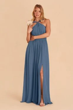 Kiko Chiffon Dress - Twilight -Wedding Dress Store twilight kiko slit bridesmaid dress 02